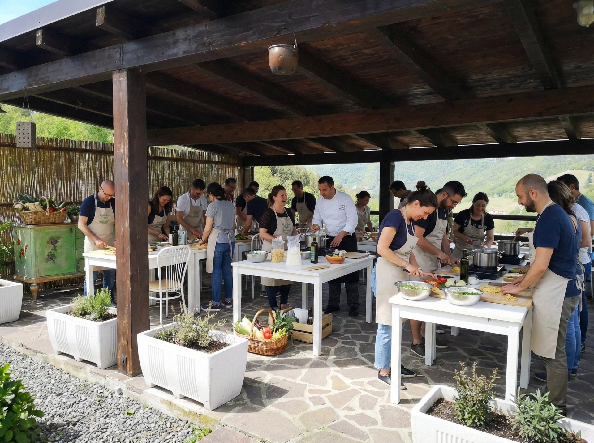 Cooking class per team building aziendale nelle Langhe