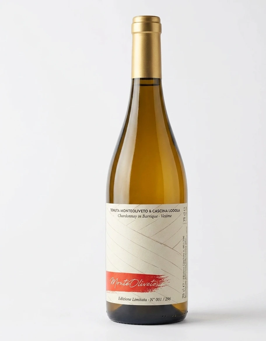 MonteOliveto Chardonnay in Barrique · Vesime Bottiglia MonteOliveto Chardonnay in Barrique di Vesime, edizione limitata di 296 bottiglie